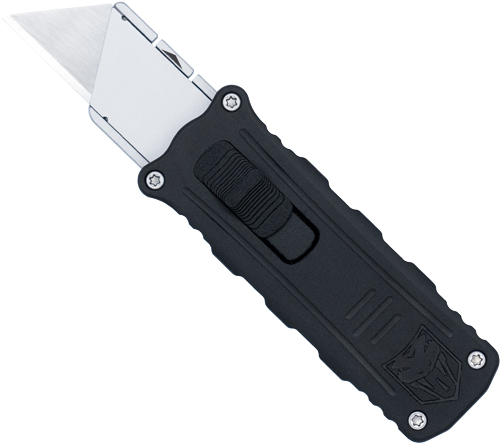CTOTFUKSBBLK.jpg COBRATEC SIDE BUTTON OTF 1.75" - BLACK/SILVER UTILITY KNIFE - Image 1