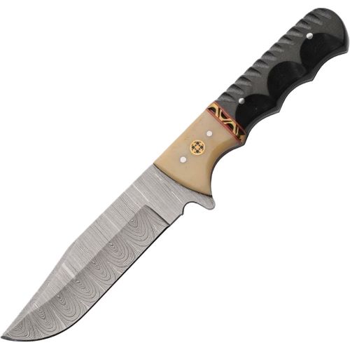 DM1405BK.jpg SZCO RITE EDGE 4.5" MICARTA - BONE BOLSTER W/LEATHER SHEATH - Image 1