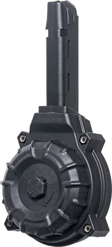 DRMA11.jpg PRO MAG MAGAZINE FOR GLOCK 17 - 19 9MM 50RD DRUM BLACK POLYMER - Image 1
