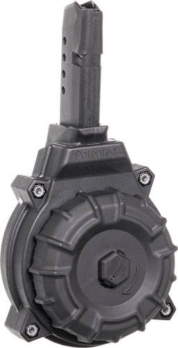 DRMA14.jpg PRO MAG MAGAZINE FOR GLOCK 43 - 9MM 50RD DRUM BLACK POLYMER - Image 1