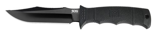 E37SNCP.jpg SOG KNIFE SEAL PUP ELITE - BLACK W/SHEATH - Image 1
