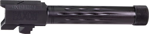 FF22539.jpg FAXON FITS GLOCK 19 BARREL 9MM - FLAME FLUTED THREADED BLK - Image 1