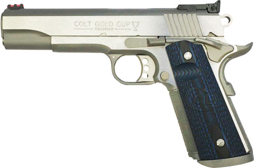 G05072XE-1.jpg COLT GOLD CUP TROPHY 9MM 5" - 8RD STAINLESS BLUE G10 GRIPS - Image 1