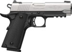 BROWNING 1911-380 SS 380ACP - 3.58"COMP 8RD BLK/SS W/RAIL