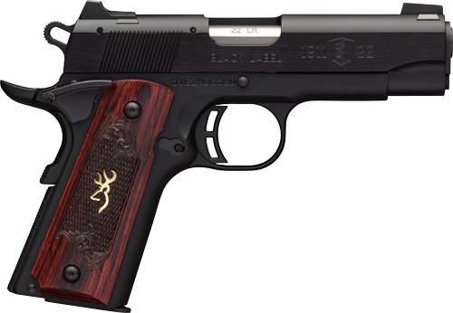 G051852490_1-1.jpg BROWNING 1911-22 MEDALLION - COMPACT 22LR 3.6"FS BLK/RSWD - Image 1