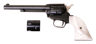 G22MB6PRL.gif HERITAGE 22LR/22WMR COMBO 6.5" - BLACK WHITE PEARL GRIPS - Image 1