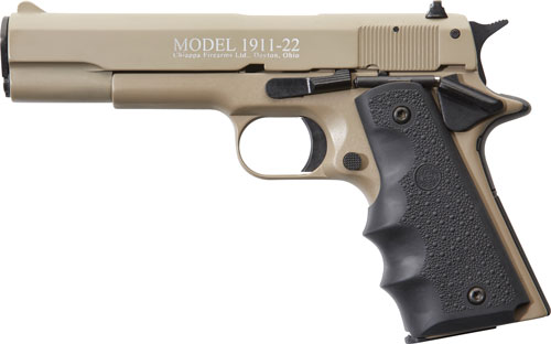 G401120_1.jpg CHIAPPA 1911-22 22LR 5" FS - 10RD TAN/RUBBER - Image 1