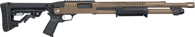 G50756-1.jpg MOSSBERG 590R TACTICAL 12GA - 18.5" 6RD ADJ STK CYL FDE - Image 1
