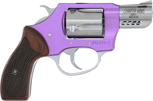 G53804_1.jpg CHARTER ARMS COYOTE 2" 380 ACP - PORTED LAVENDER/HI POLISH - Image 1