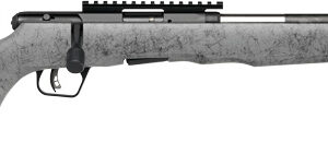 SAVAGE B22 22WMR TIMBERLITE - THUMBHOLE 18" CF 10RD GRY WOOD