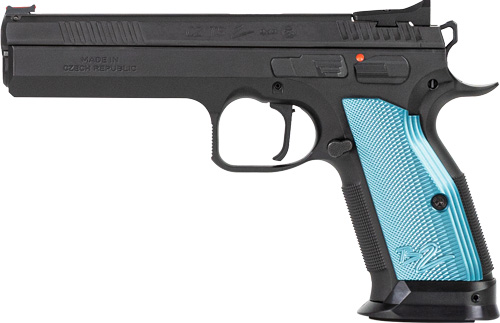 G91222.jpg CZ TS2 SA 40SW FS 17RD - BLACK POLYCOAT BLUE GRIP - Image 1