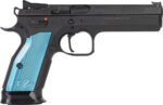 CZ TS2 SA 40SW FS 17RD - BLACK POLYCOAT BLUE GRIP - Image 2