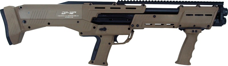 GDP12FDE.jpg DP-12 12 GA DOUBLE BARREL PUMP - SHOTGUN 16 RDS FLAT DARK EARTH - Image 1