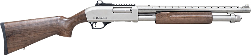 GFRMN2020NKL_1.jpg CITADEL MARINER 20GA 3" 18.5" - 5RD ADJ SIGHT WOOD & NICKEL - Image 1