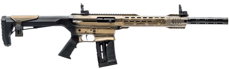 GGF25USBNZ-1.jpg GFORCE ARMS GF25 AR-12 12GA 3" - 18.5" 5RD BRONZE USA FLAG - Image 1