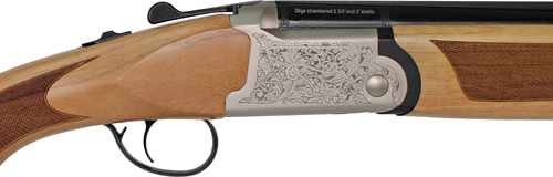 GIJ60028BLONDE_ENGRAVING.jpg IVER JOHNSON 600 O/U 28GA - 28"VR MATTE BLONDE WOOD - Image 1