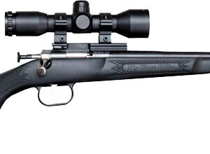 CRICKETT RIFLE G2 22LR BLUED/ - BLACK SYNTH W/SCOPE AND CASE