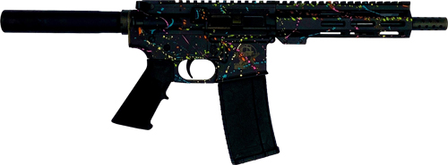 GL15223PSBLK-1.jpg GLFA AR15 PISTOL 223 WYLDE - 7.5" NITRIDE SPLATTER BLACK - Image 1