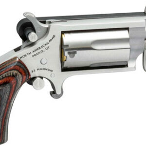 NAA MINI-REVOLVER 22LR 1-1/8" - S/S MATTE WOOD W/BELT BUCKLE