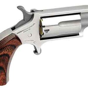 NAA MINI-REVOLVR 22WMR 1-1/8" - PORTED S/S MATTE WOOD