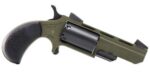 NAA HUNTSMAN MINI-REVOLVR - 22WMR 2" FIXED OD GRN RUBBER