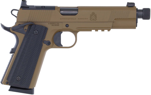 GPOT9230CBAOS_1.jpg SPRINGFIELD 1911 OPERATOR AOS - 45 ACP 5" 8RD COYOTE THREADED - Image 1