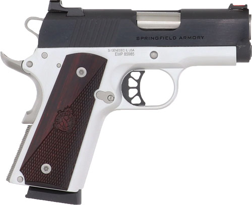 GPX9123L.jpg SPRINGFIELD 1911 RONIN 9MM 3" - 9RD SS/BLUED WOOD GRIPS - Image 1
