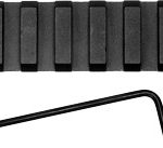 GROVTEC RAIL SECTION KEYMOD - 3.8" 9 SLOT ALUMINUM BLACK