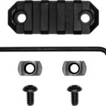 GROVTEC RAIL SECTION M-LOK - 2.2" 5 SLOT ALUMINUM BLACK