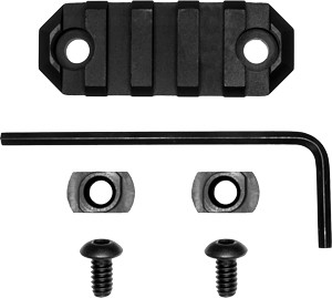 GTSW236_1.jpg GROVTEC RAIL SECTION M-LOK - 2.2" 5 SLOT ALUMINUM BLACK - Image 1