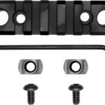 GROVTEC RAIL PUSH BUTTON BASE - M-LOK 3.1" 5 SLOT ALUM BLACK