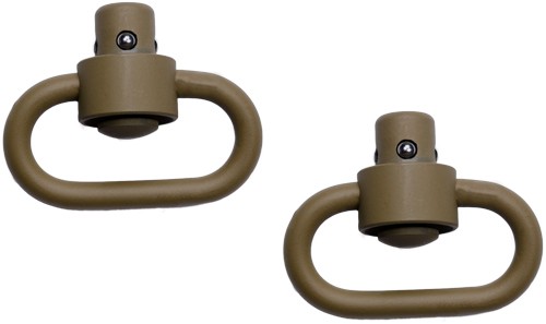 GTSW253_1.jpg GROVTEC HD PUSH BUTTON SWIVELS - CERAKOTE FDE 1 1/4" 2-PACK - Image 1