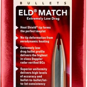 HORNADY BULLETS 6.5MM .264 - 130GR ELD-MATCH 100CT 15BX/CS