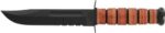 KA-BAR FIGHTING/UTILITY KNIFE - 7" SRRTD W/LTHR SHTH US ARMY