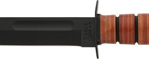 KA-BAR FIGHTING/UTILITY KNIFE - 7" W/LEATHER SHEATH US ARMY