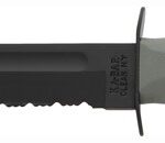 KA-BAR FIGHTING/UTILITY KNIFE - 7" SERR W/PLASTIC STH. F-GREEN