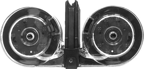 KCIMZ001.jpg KCI USA INC MAGAZINE AR15 223 - 100RD DRUM GEN 2 BLK POLY - Image 1