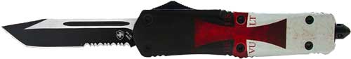LTK531_1-1.jpg TEMPLAR KNIFE LARGE OTF TEMPLR - FLAG 3.5" BLK TANTO SERRATED - Image 1