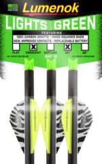 LUMENOK XBOW ARROW 20" CARBON - GRN LIGHTED CRESCENT NOCK 3PK - Image 2
