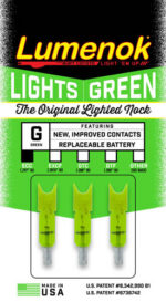 LUMENOK LIGHTED NOCK XBOW GRN - CRESCENT EASTON CARBON 3PK - Image 4
