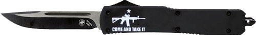 MAR15331-1.jpg TEMPLAR KNIFE SLIM OTF COME - AND TAKE IT AR 3.1" BLACK DP - Image 1
