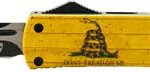 TEMPLAR KNIFE SLIM OTF DON'T - TREAD ON ME 3.1" BLACK TANTO