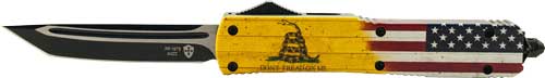MDTOM231-1.jpg TEMPLAR KNIFE SLIM OTF DON'T - TREAD ON ME 3.1" BLACK TANTO - Image 1