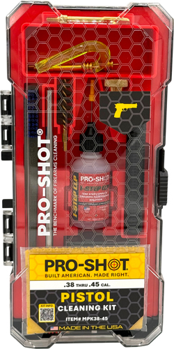 MPK3845_1.jpg PRO SHOT PISTOL CLEANING KIT - .38-.45 CAL - Image 1