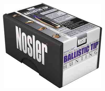 N24055_1_1.jpg NOSLER BULLETS 6MM .243 - 55GR BALLISTIC TIP 100CT - Image 1