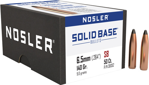 N38052_1.jpg NOSLER BULLETS 6.5MM .264 - 140GR SOLID BASE SP 50CT - Image 1