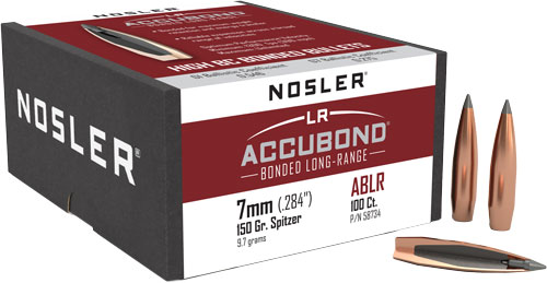 N58734_1.jpg NOSLER BULLETS 7MM .284 - 150GR ACCUBOND LR 100CT - Image 1