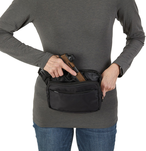 P27105_FANNY-PK.jpg US PEACEKEEPER SIDEKICK PACK - BLACK W/ POCKET FOR MICRO GUN - Image 1