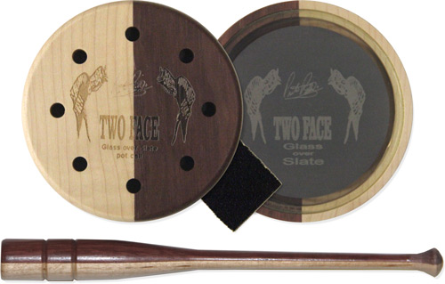 P313.jpg PITTMAN GAME CALLS TWO FACE - GLASS POT TURKEY CALL - Image 1