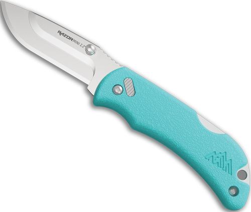 RMS222C.jpg OUTDOOR EDGE RAZOR-MINI 2.2" - SEAFOAM PMS W/2 BLADES - Image 1